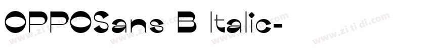 OPPOSans B Italic字体转换